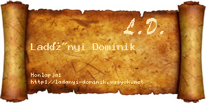 Ladányi Dominik névjegykártya